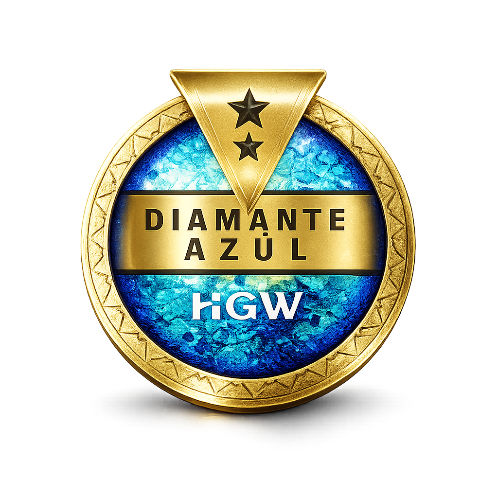 Diamante azul 2 estrellas HGW